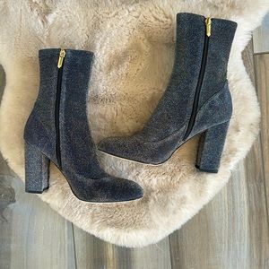 Sam Edelman NWTboots size9 beautifulgoldblue shimmery material 4”H top-bottom11”